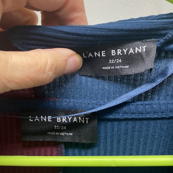 Lane‎ Bryant Maroon & Navy Colorblock Body-con dress & long cardigan 22/24 - Picture 8 of 8